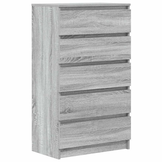 Schubladenschrank Grau Sonoma 60x36x103 cm Holzwerkstoff