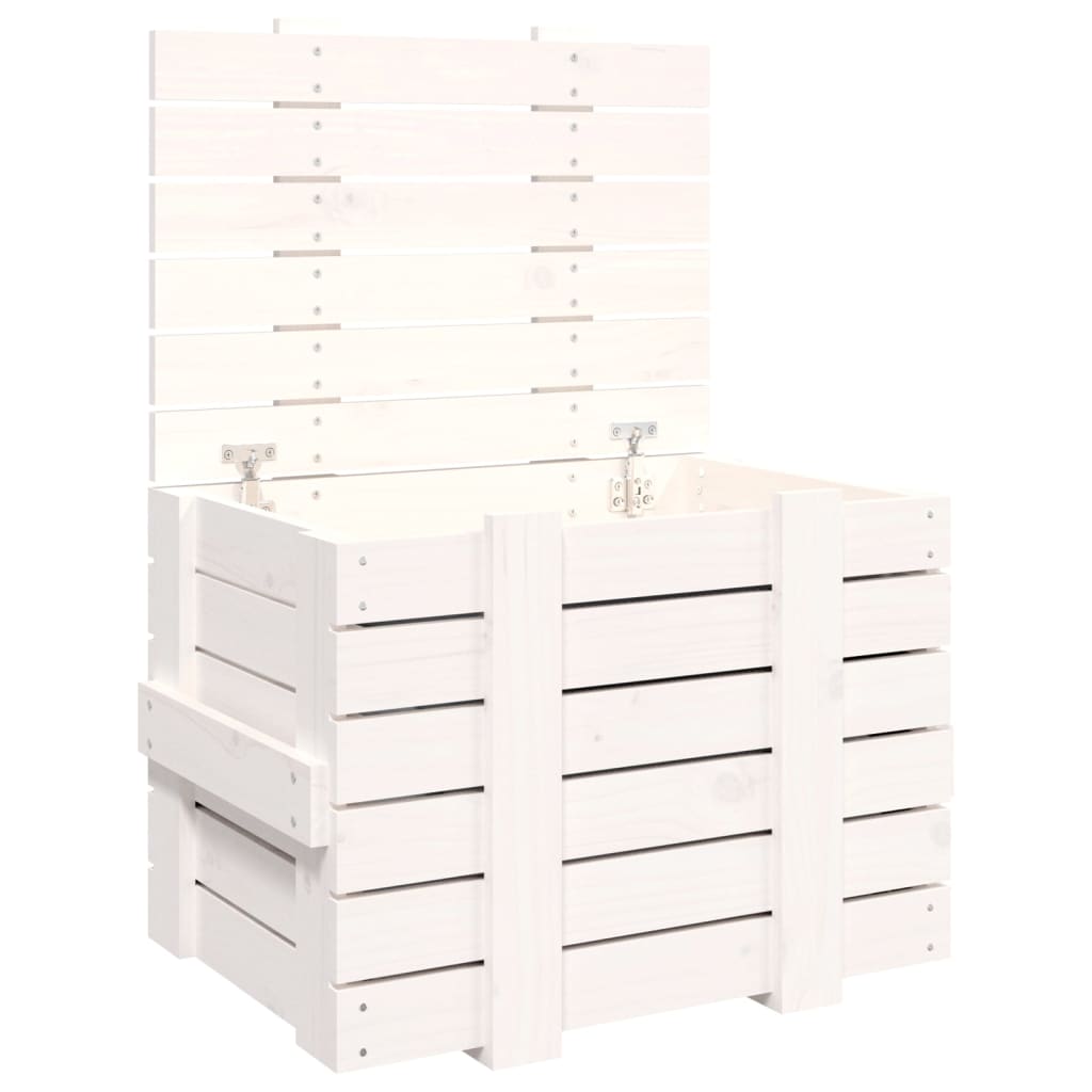Bryst Hvid 58x40,5x42 cm Massiv fyrretræ