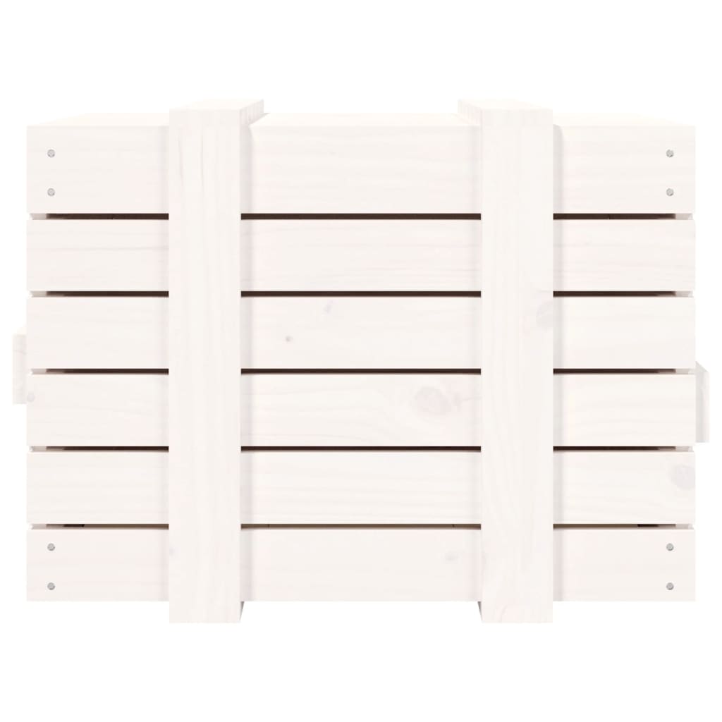 Bryst Hvid 58x40,5x42 cm Massiv fyrretræ