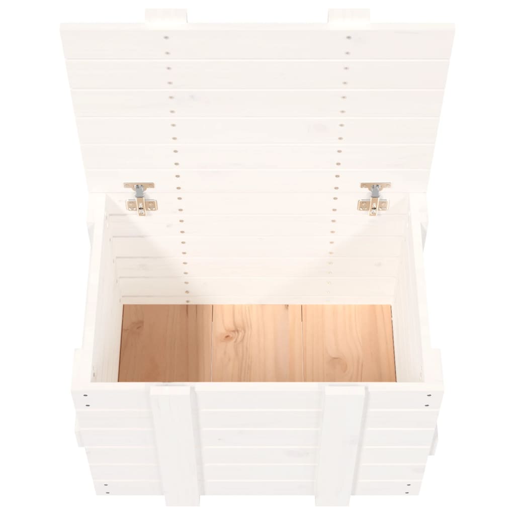 Bryst Hvid 58x40,5x42 cm Massiv fyrretræ