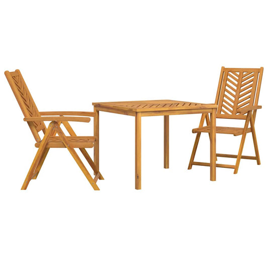 Garten Essgruppe 3 pcs Braun Akazie Massivholz