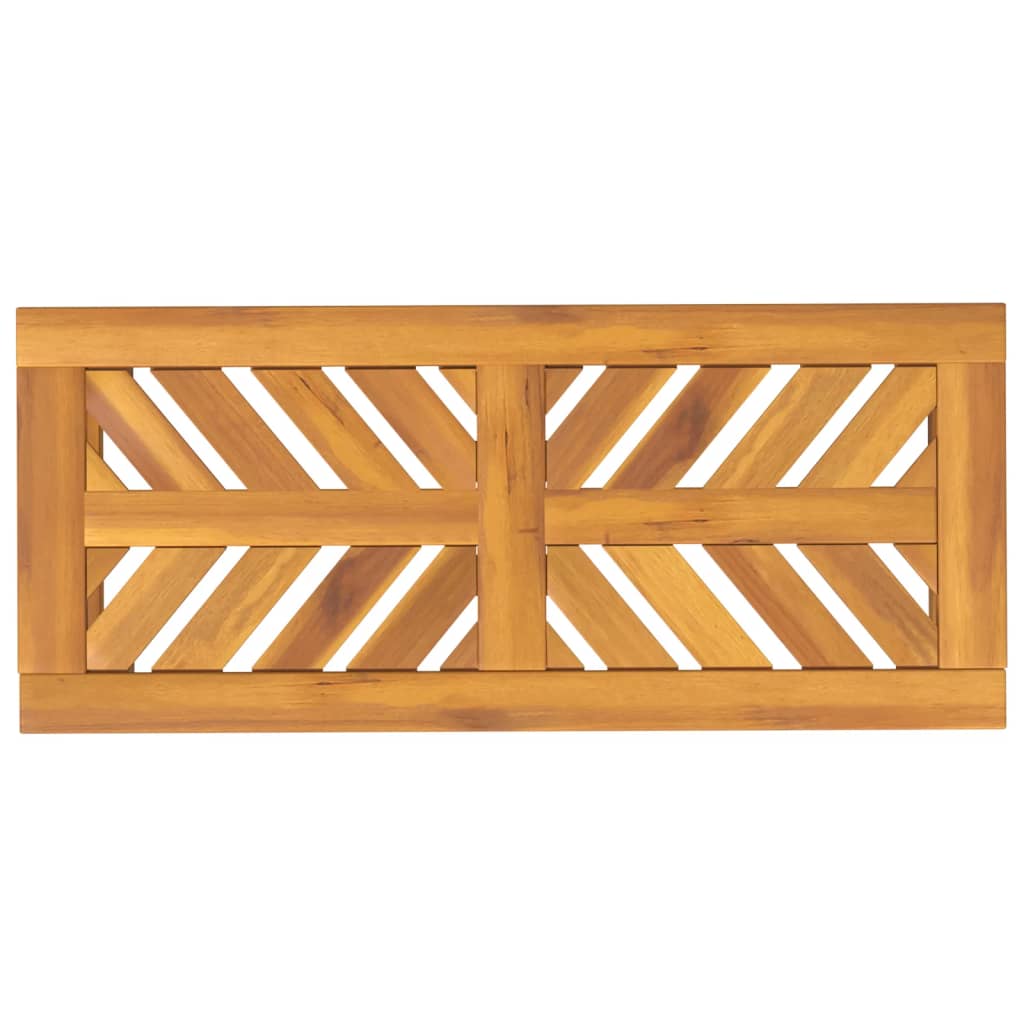 Gartenbank 80 cm Massivholz Akazie