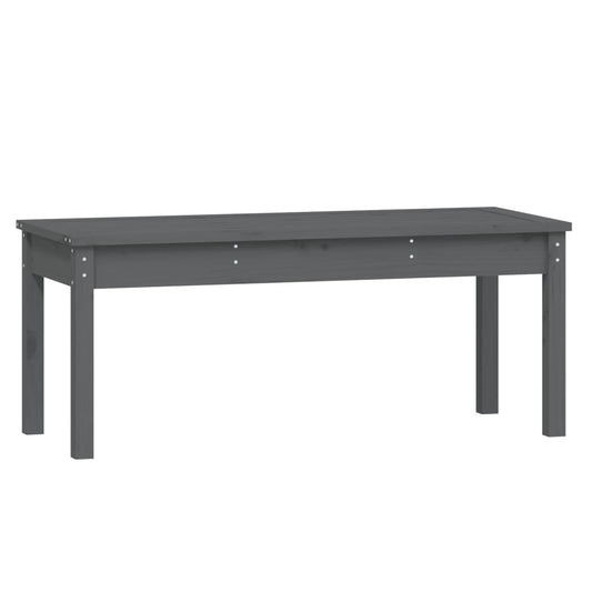 Havebænk Grå 109x44x45 cm Massiv Fyr