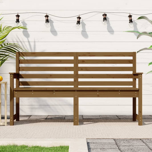 Havebænk honningbrun 159,5x48x91,5 cm massivt fyrretræ