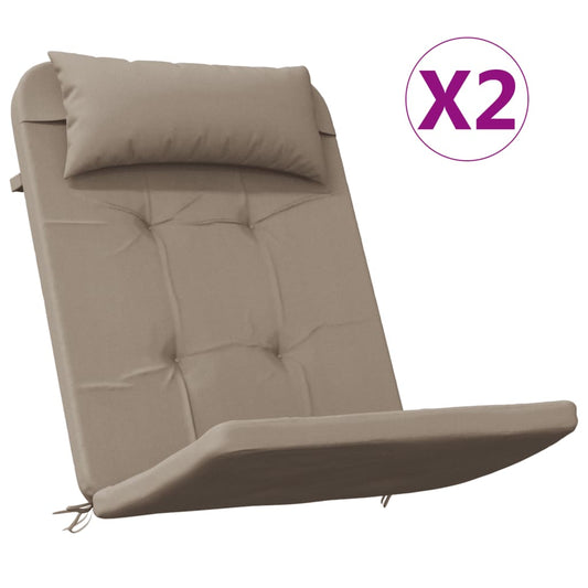 Adirondack-Auflagen 2 Stk. Taupe Oxford-Gewebe