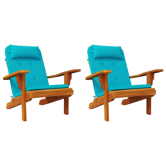 Stuhl Kissen 2 pcs Türkis 58 x 77 x 4.5 cm Oxford Stoff