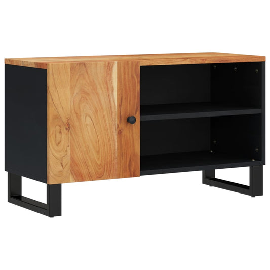 TV-Schrank 80x33x46 cm Massivholz Akazie & Holzwerkstoff