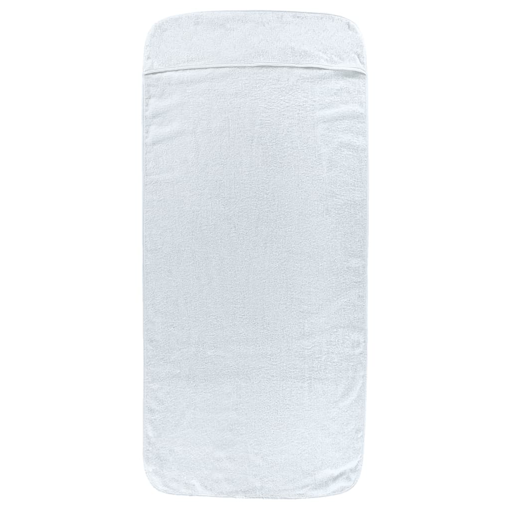 Badehåndklæder 2 stk Hvidt 60x135 cm stof 400 GSM