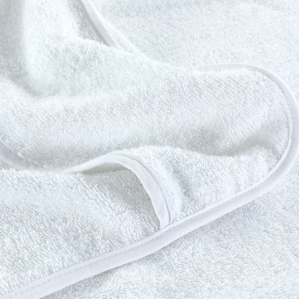 Badehåndklæder 2 stk Hvidt 60x135 cm stof 400 GSM