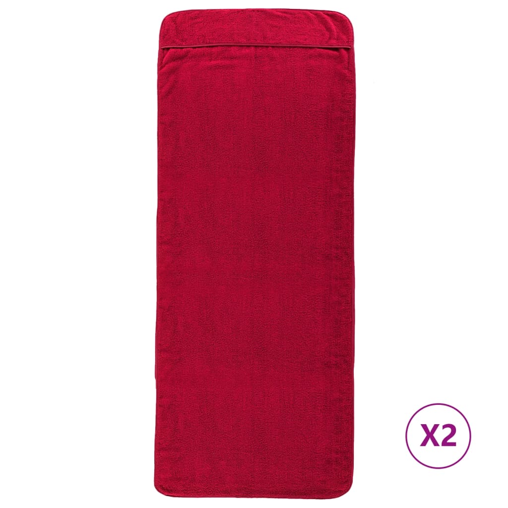 Badehåndklæder 2 stk Bourgogne 60x135 cm stof 400 GSM