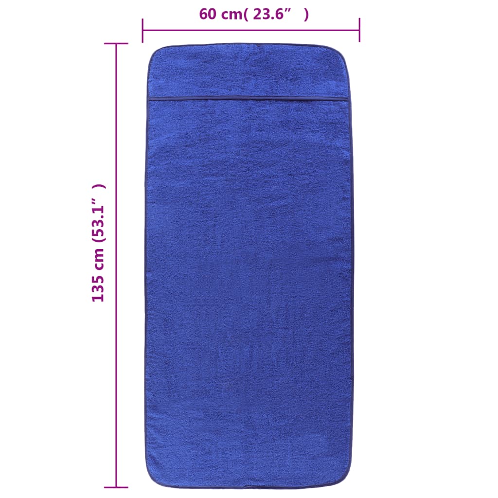 Badehåndklæder 2 stk Kongeblå 60x135 cm stof 400 GSM