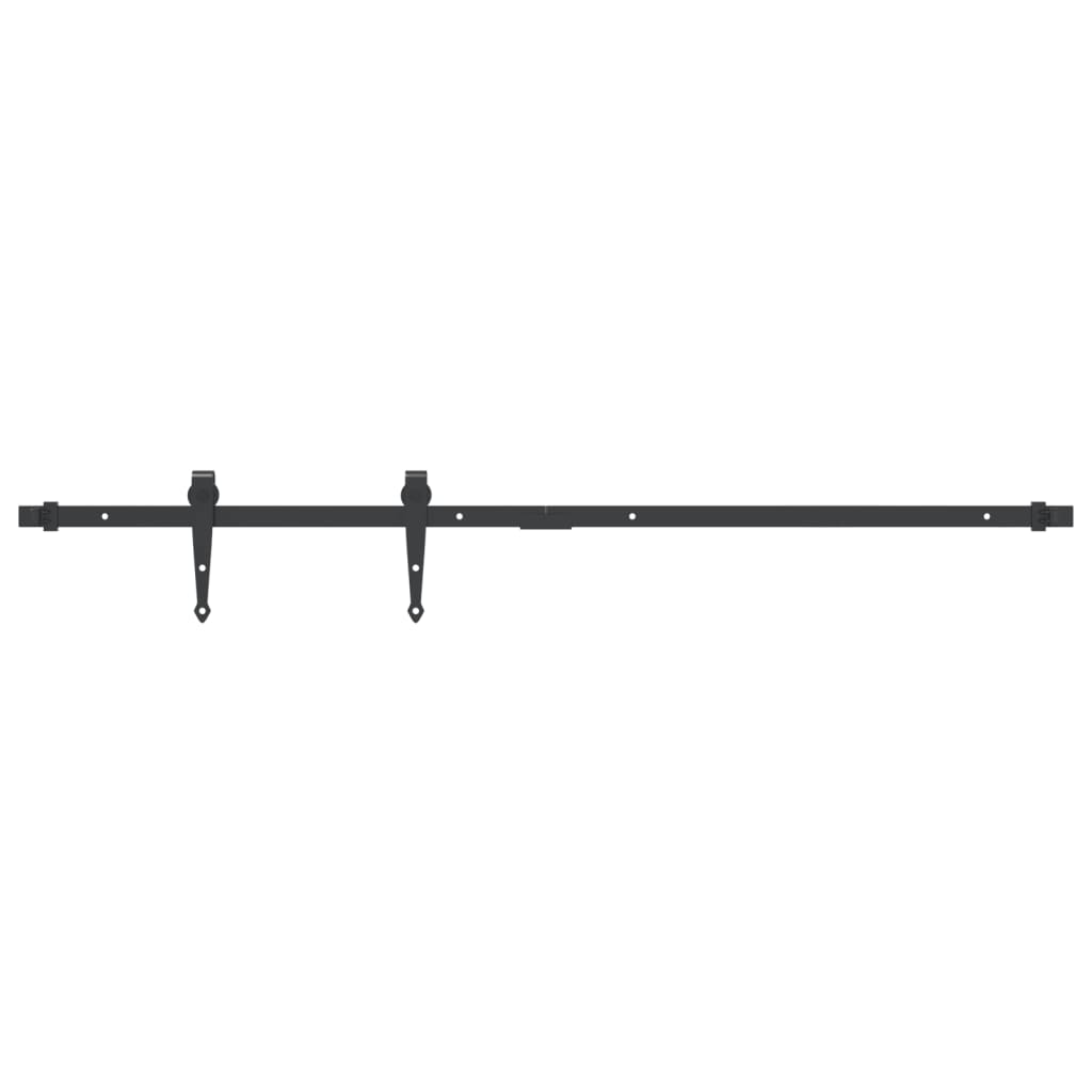 Mini skydedørsbeslagssæt til skabslåger 122 cm kulstofstål