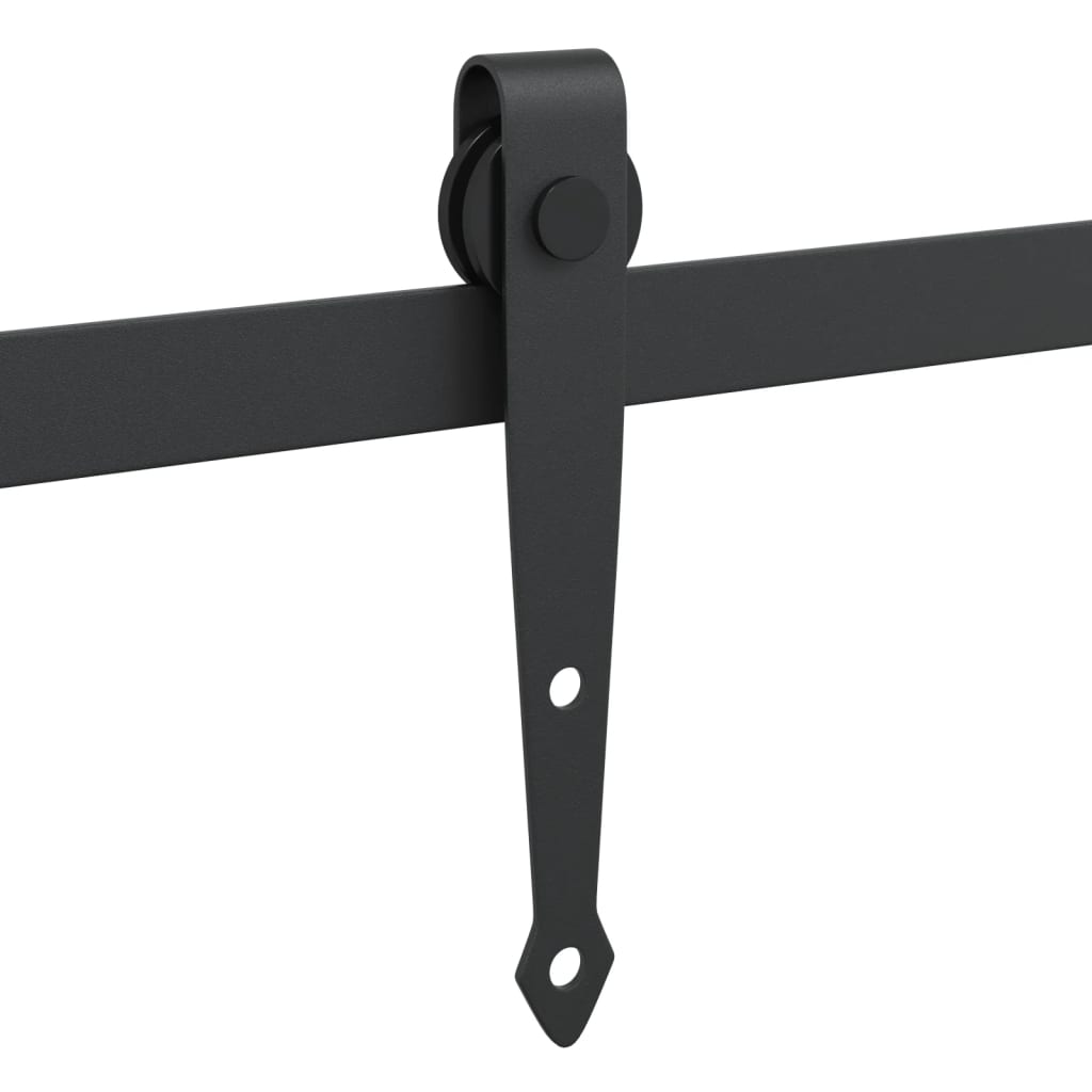 Mini skydedørsbeslagssæt til skabslåger 122 cm kulstofstål