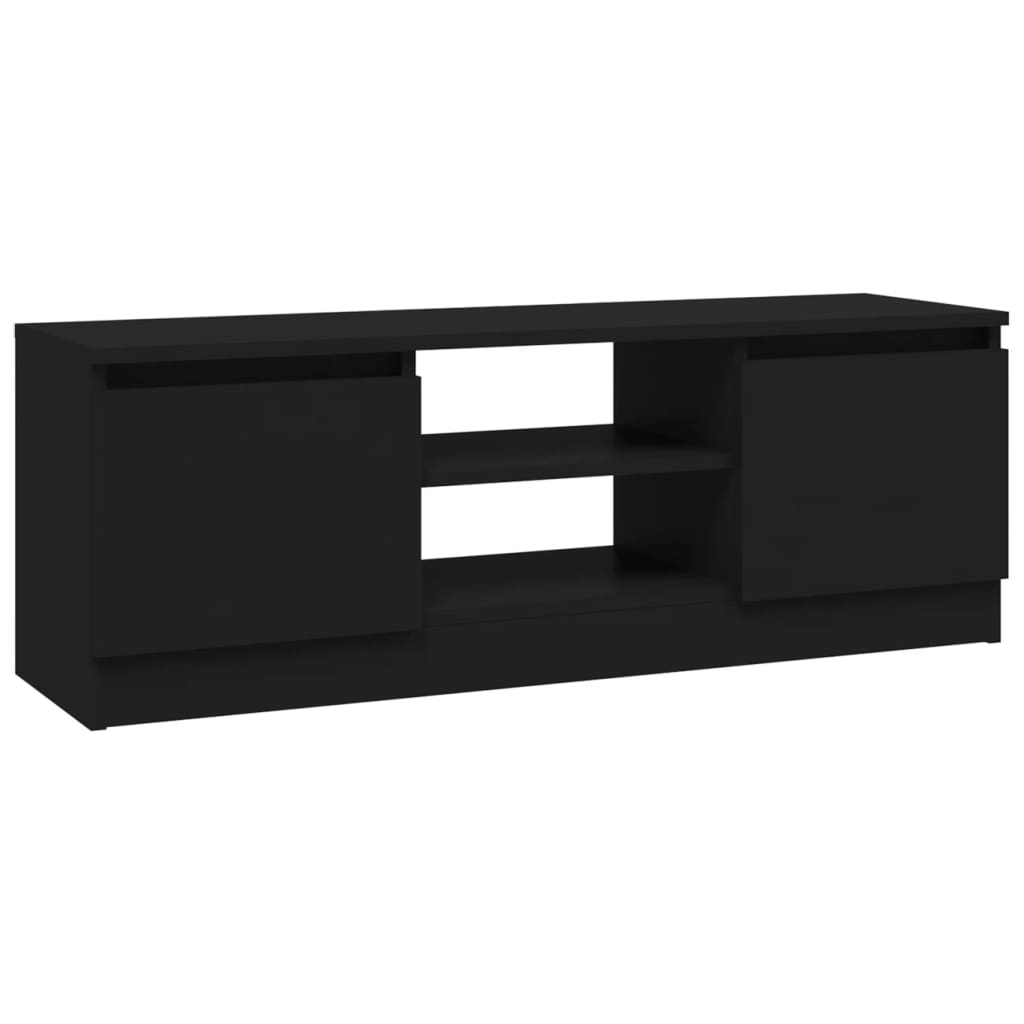 TV-skab med låge Sort 102x30x36 cm