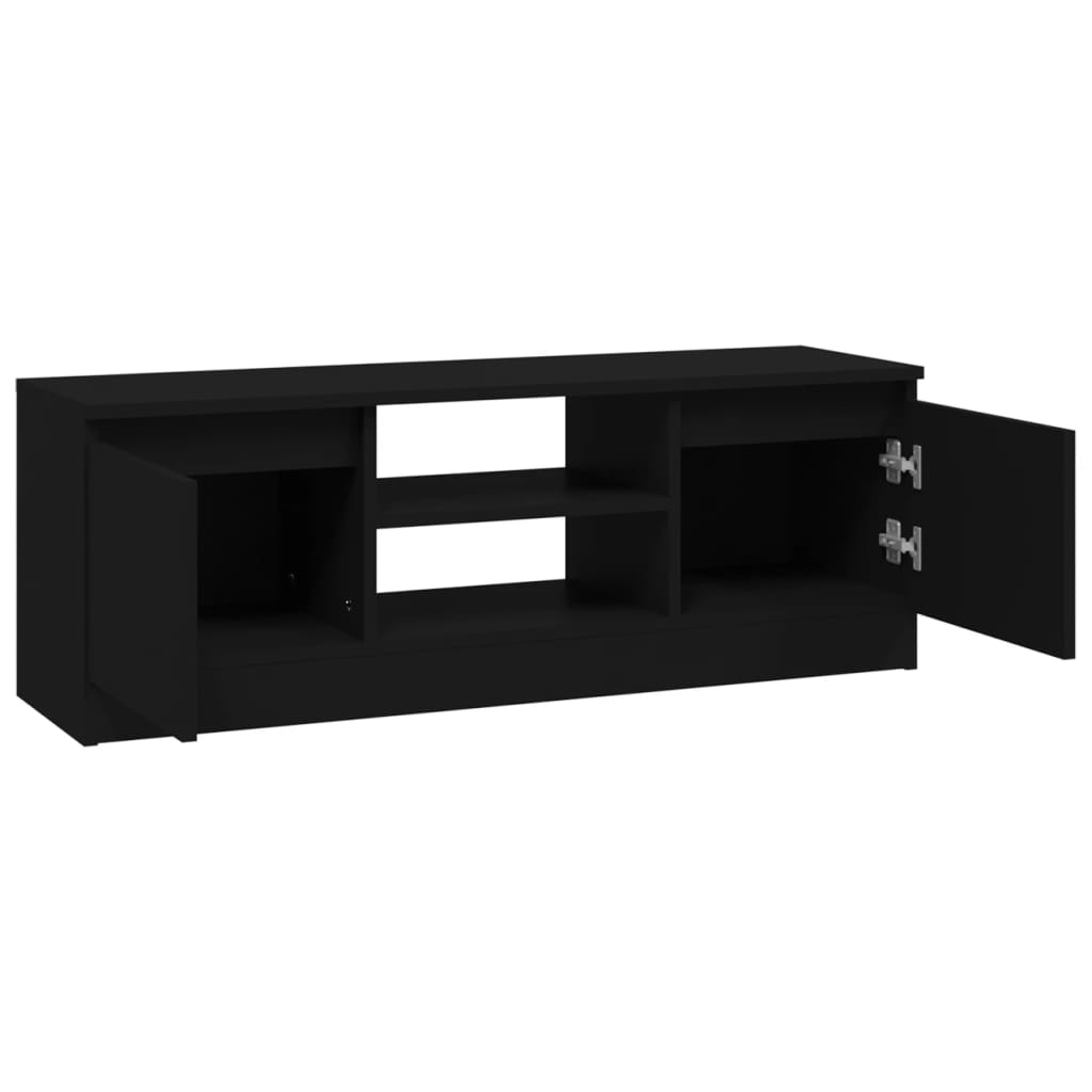 TV-skab med låge Sort 102x30x36 cm
