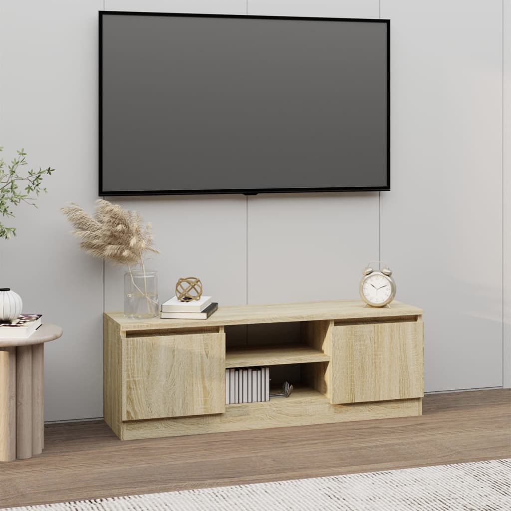 TV-skab med låge Sonoma eg 102x30x36 cm