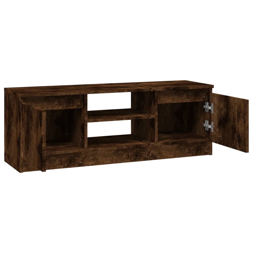 TV-møbel med låge røget eg 102x30x36 cm