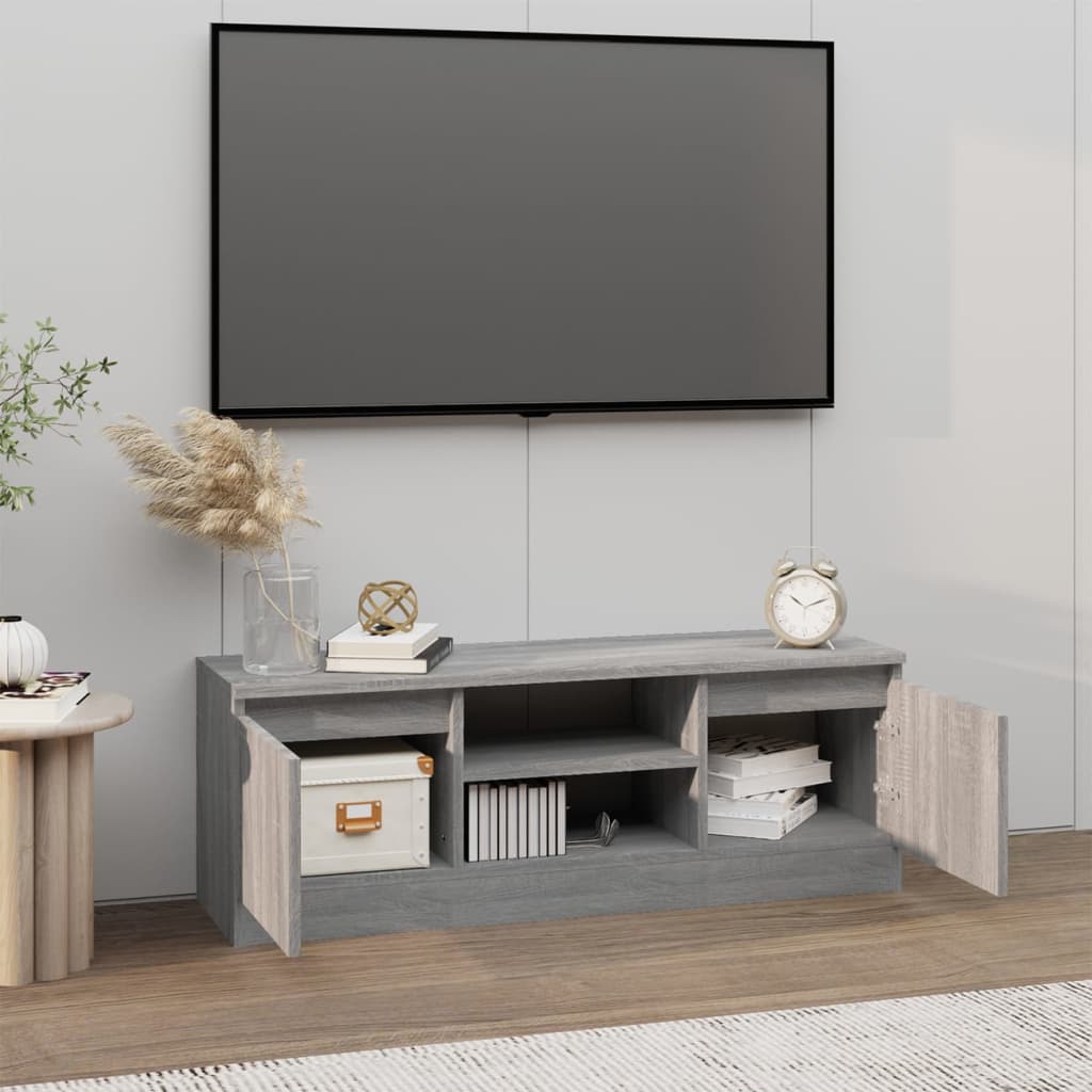 TV-skab med låge Grå Sonoma 102x30x36 cm