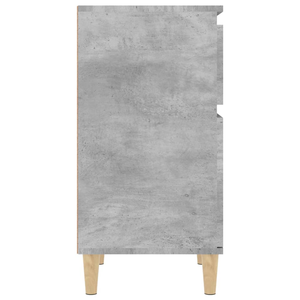 Sengeborde 2 stk Betongrå 40x35x70 cm