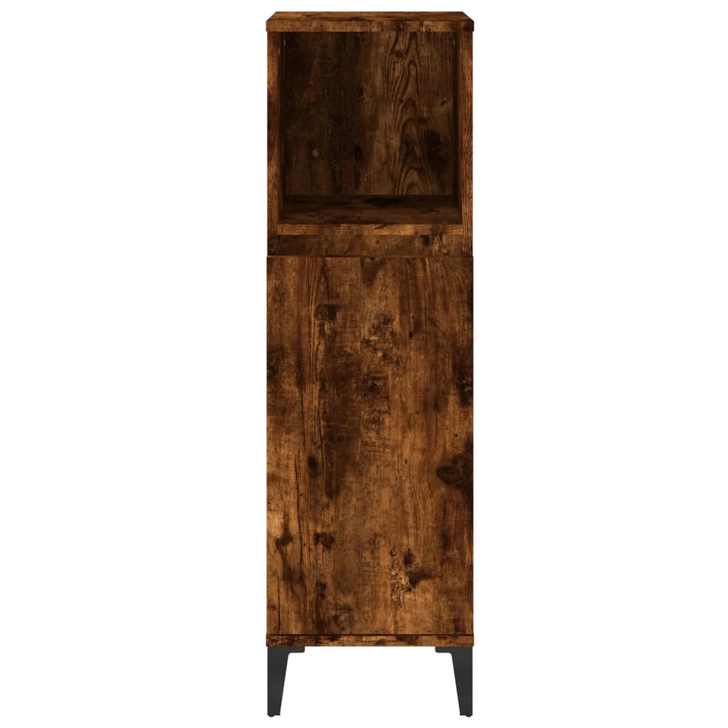 Badeværelsesskab Røget Eg 30x30x100 cm Træmateriale