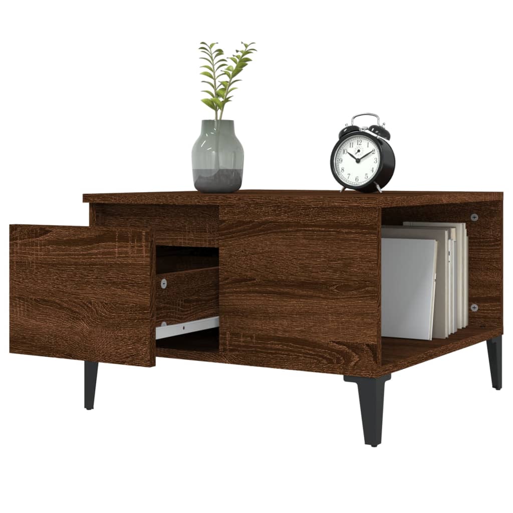 Sofabord Brun Eg Look 55x55x36,5 cm Træmateriale