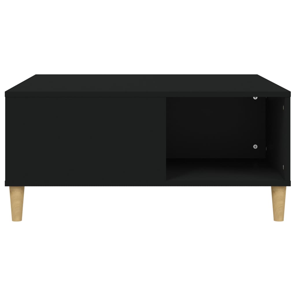Sofabord Sort 80x80x36,5 cm Træ Materiale