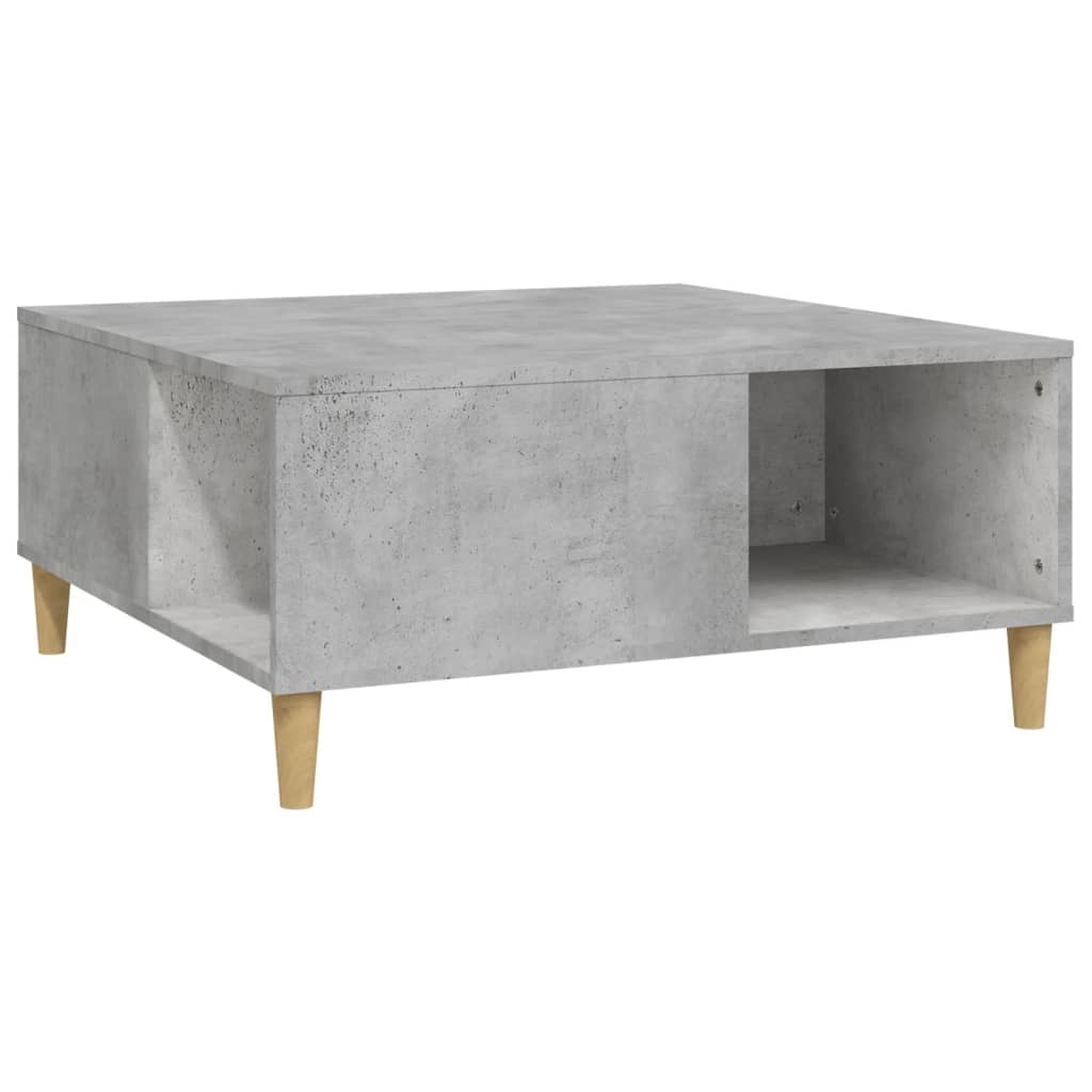 Sofabord betongrå 80x80x36,5 cm træmateriale