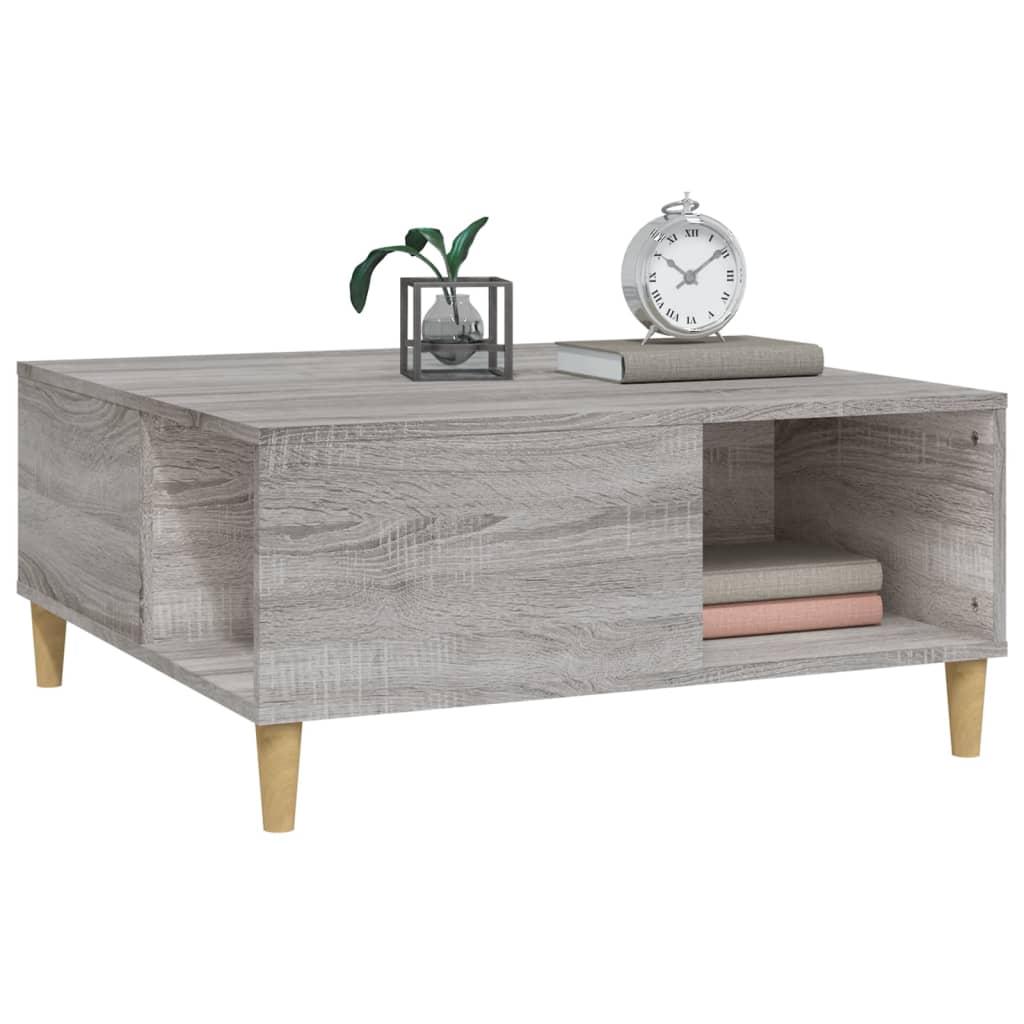 Sofabord Grå Sonoma 80x80x36,5 cm Træmateriale