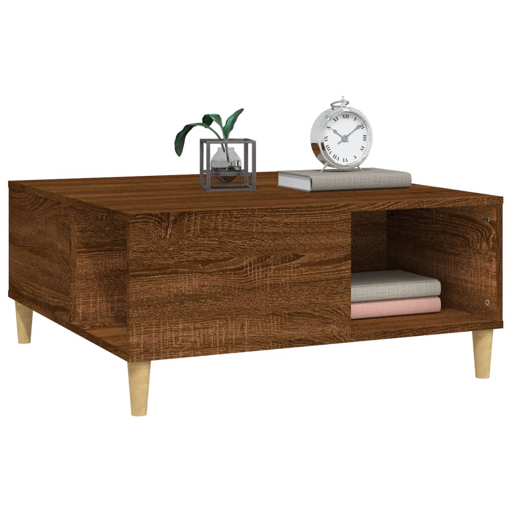 Sofabord Brun Eg Look 80x80x36,5 cm Træmateriale