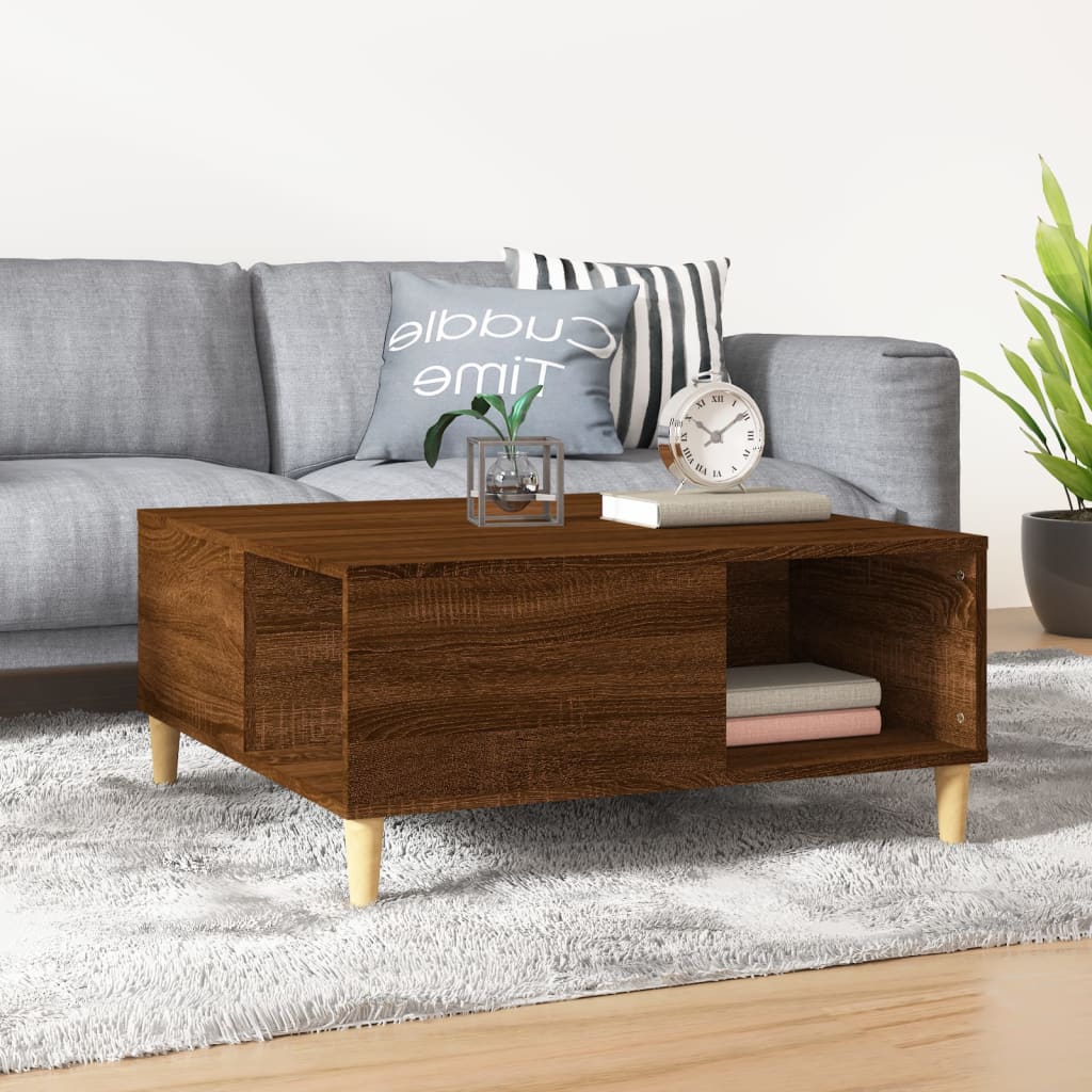 Sofabord Brun Eg Look 80x80x36,5 cm Træmateriale