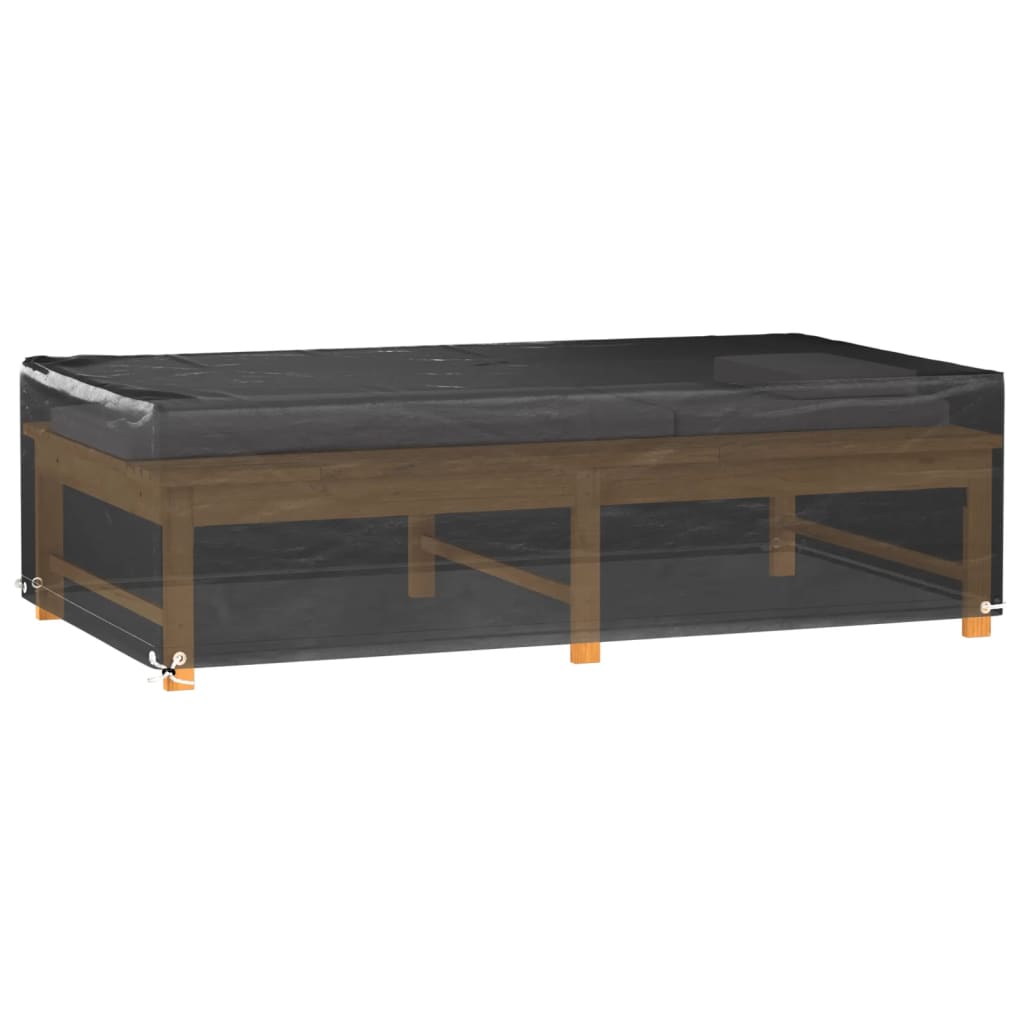 Havemøbelbetræk 2 stk 8 øjer 125x70x35 cm Rektangulær