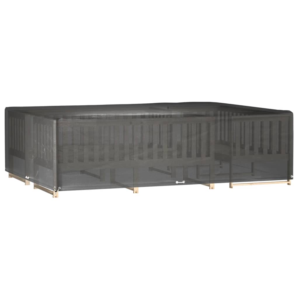 Havemøbelbetræk 2 stk 16 Øjer 300x200x75 cm Rektangulær