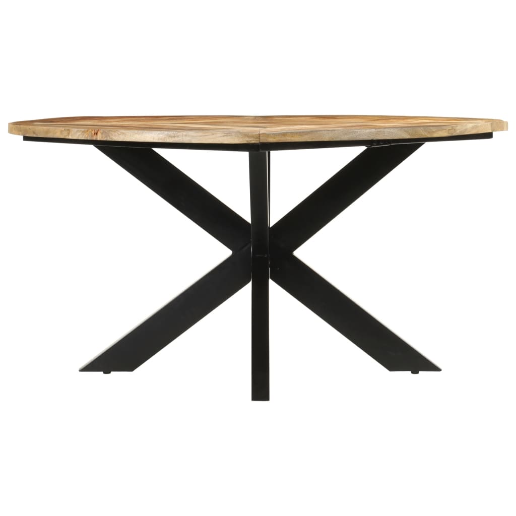 Spisebord Ø150x76 cm Massivt groft mangotræ