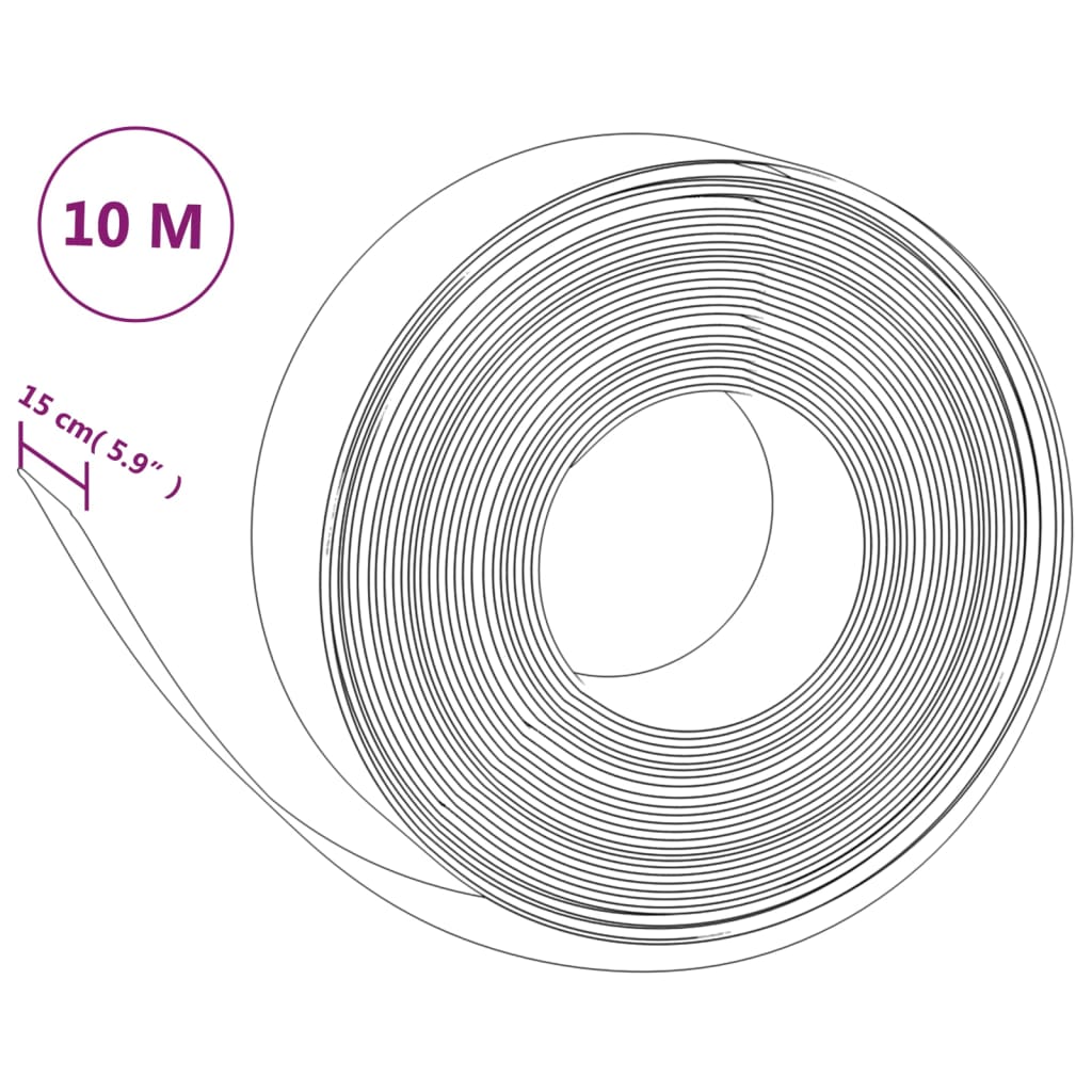 Plænekant 3 stk sort 10 m 15 cm polyethylen