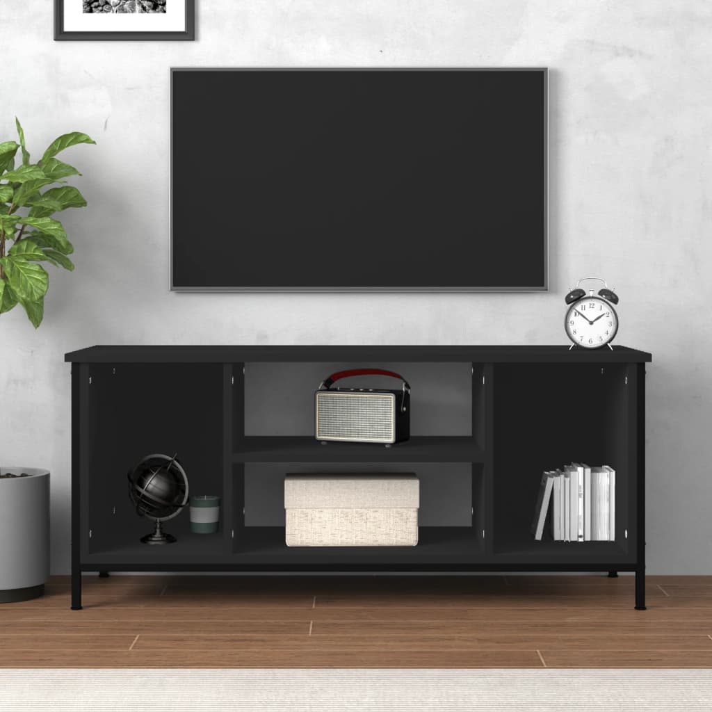 TV-skab Sort 102x35x45 cm Træ Materiale