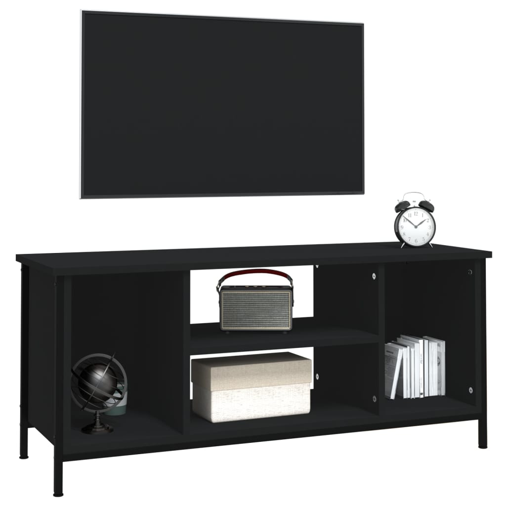 TV-skab Sort 102x35x45 cm Træ Materiale