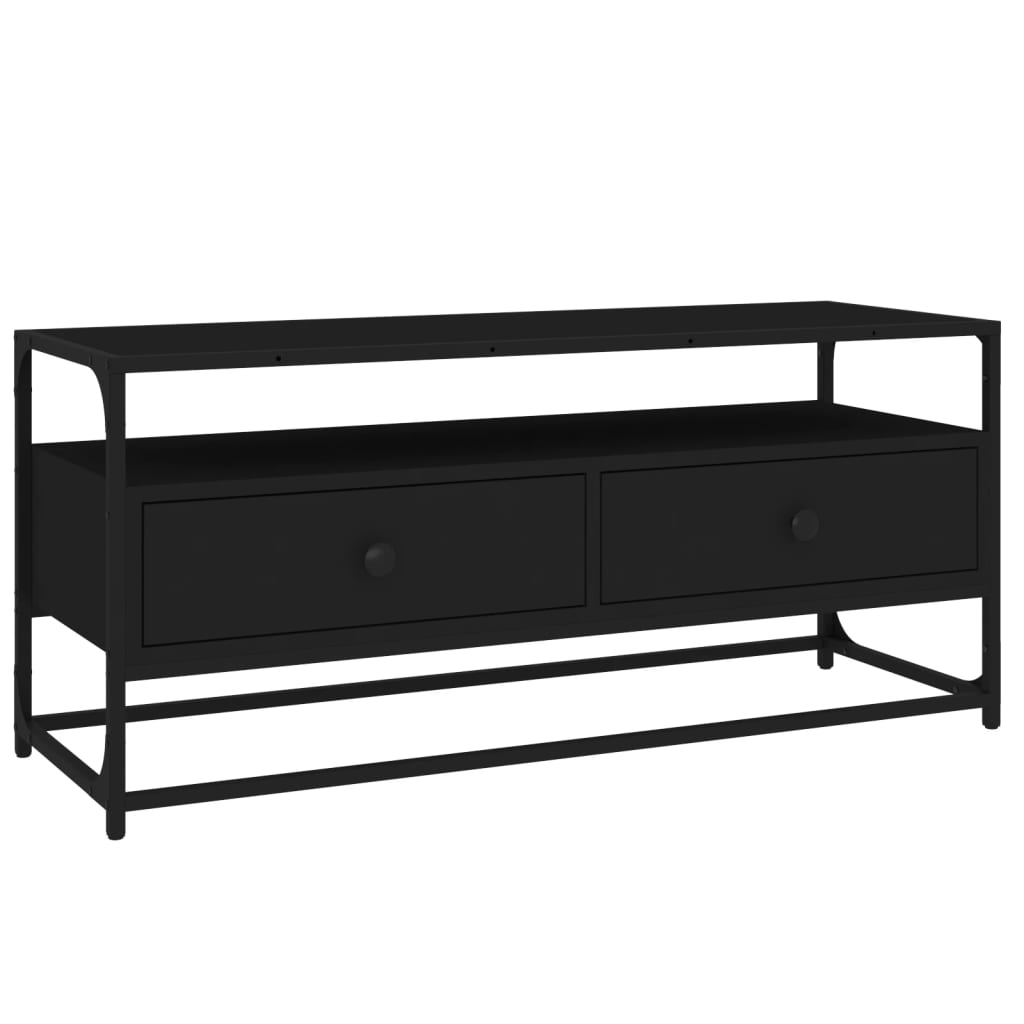 TV-skab Sort 100x35x45 cm Træ Materiale