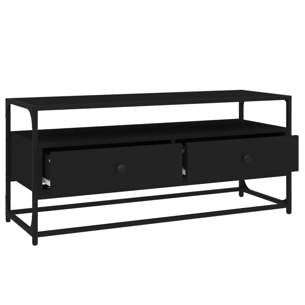 TV-skab Sort 100x35x45 cm Træ Materiale