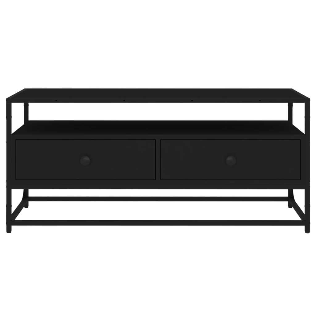 TV-skab Sort 100x35x45 cm Træ Materiale