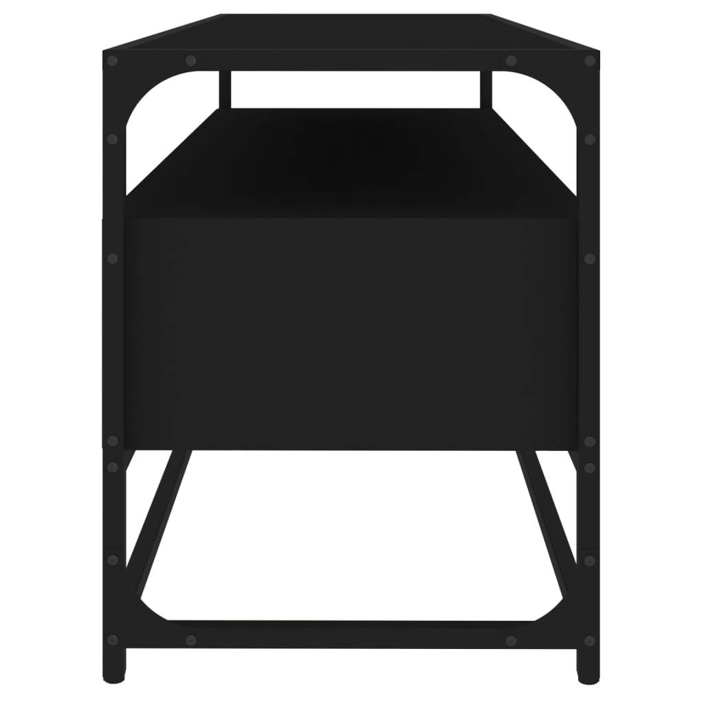 TV-skab Sort 100x35x45 cm Træ Materiale