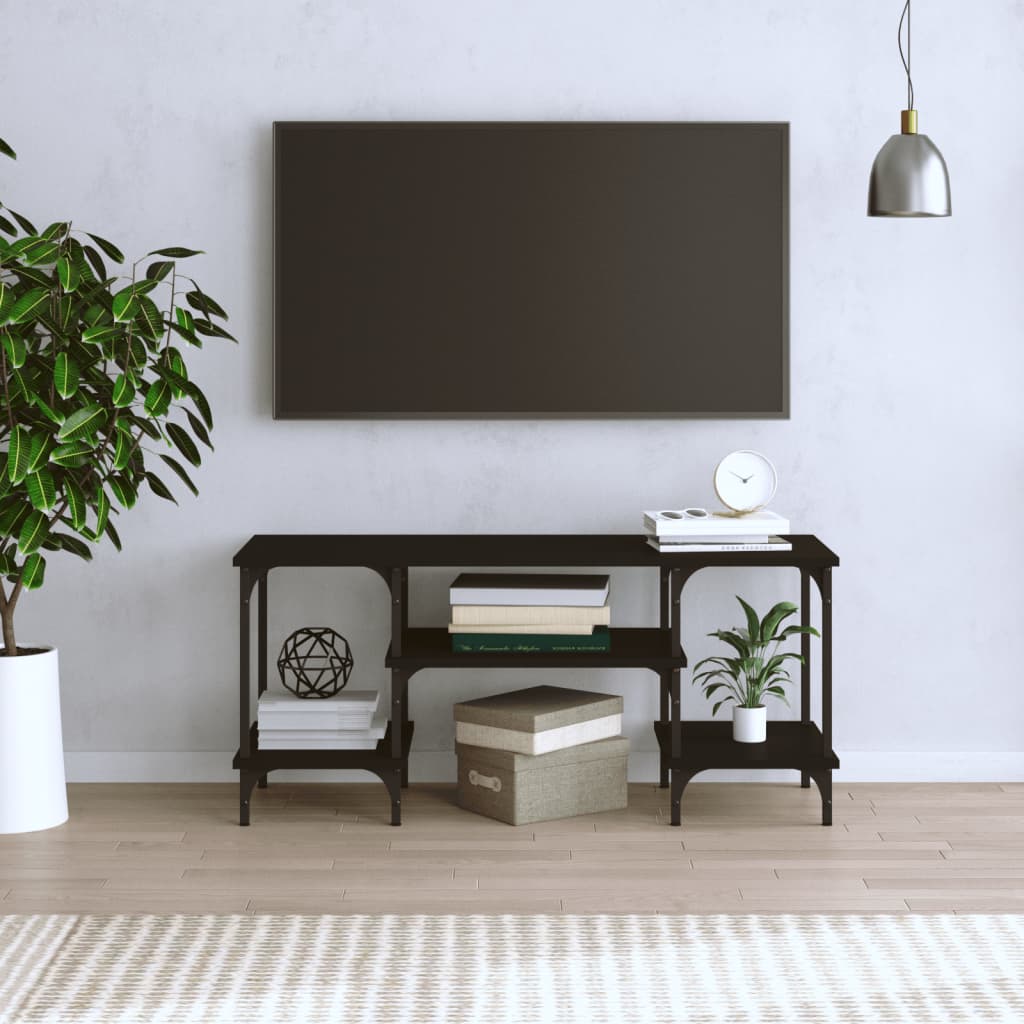 TV-skab Sort 102x35x45,5 cm Træ Materiale