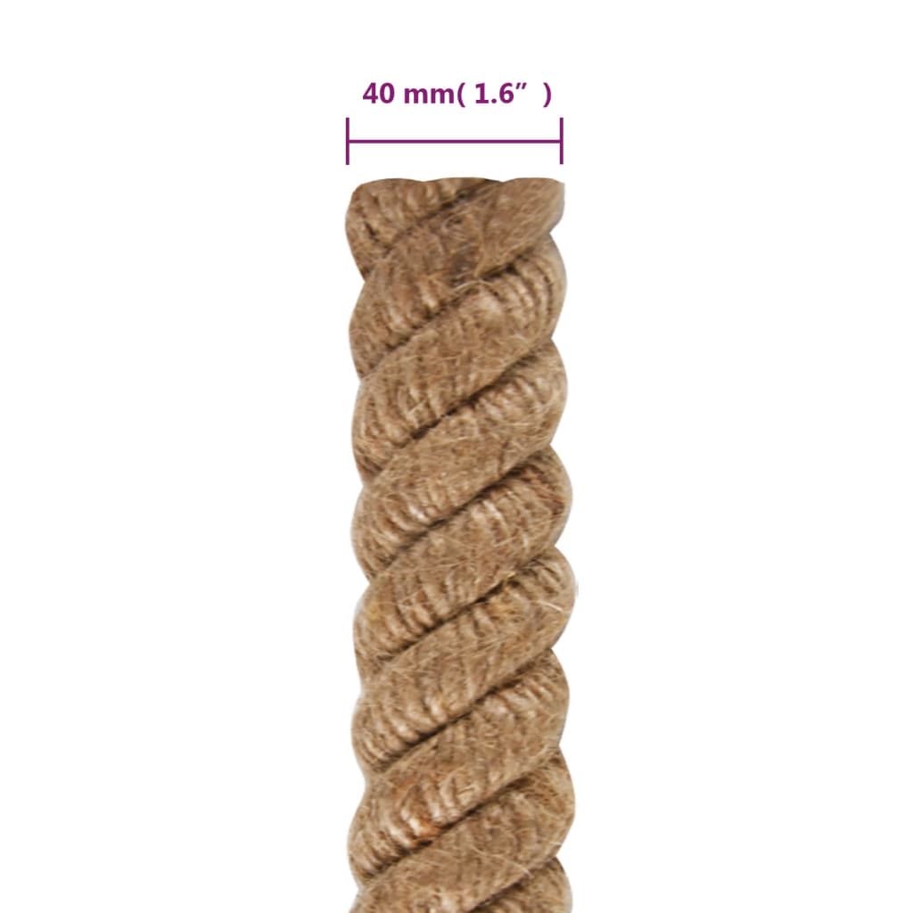 Jute reb 5 m længde 40 mm tykkelse