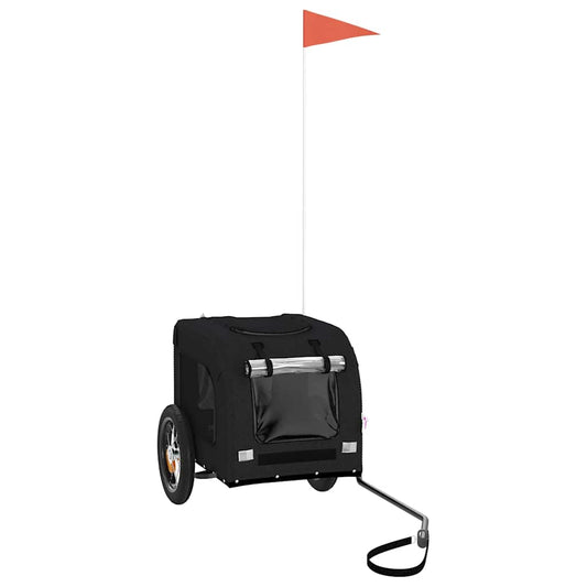 Fahrradanhänger Hunde Schwarz Oxford-Gewebe und Eisen