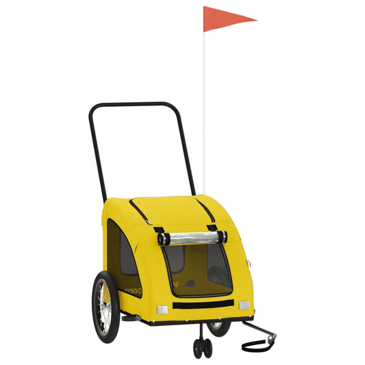 Fahrradanhänger Gelb Oxford-Gewebe und Eisen