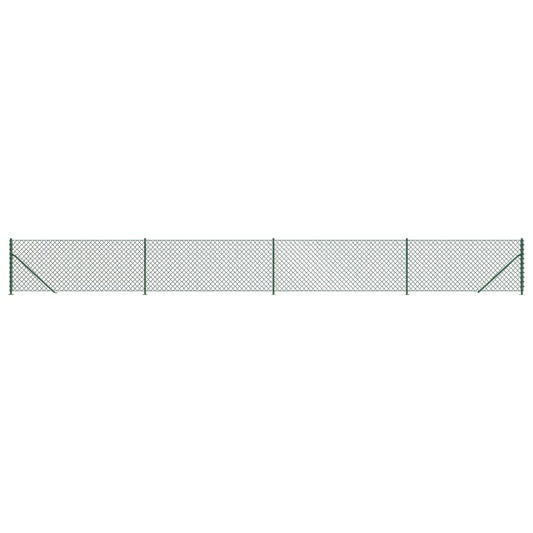 Maschendrahtzaun mit Bodenflansch Grün 1x10 m