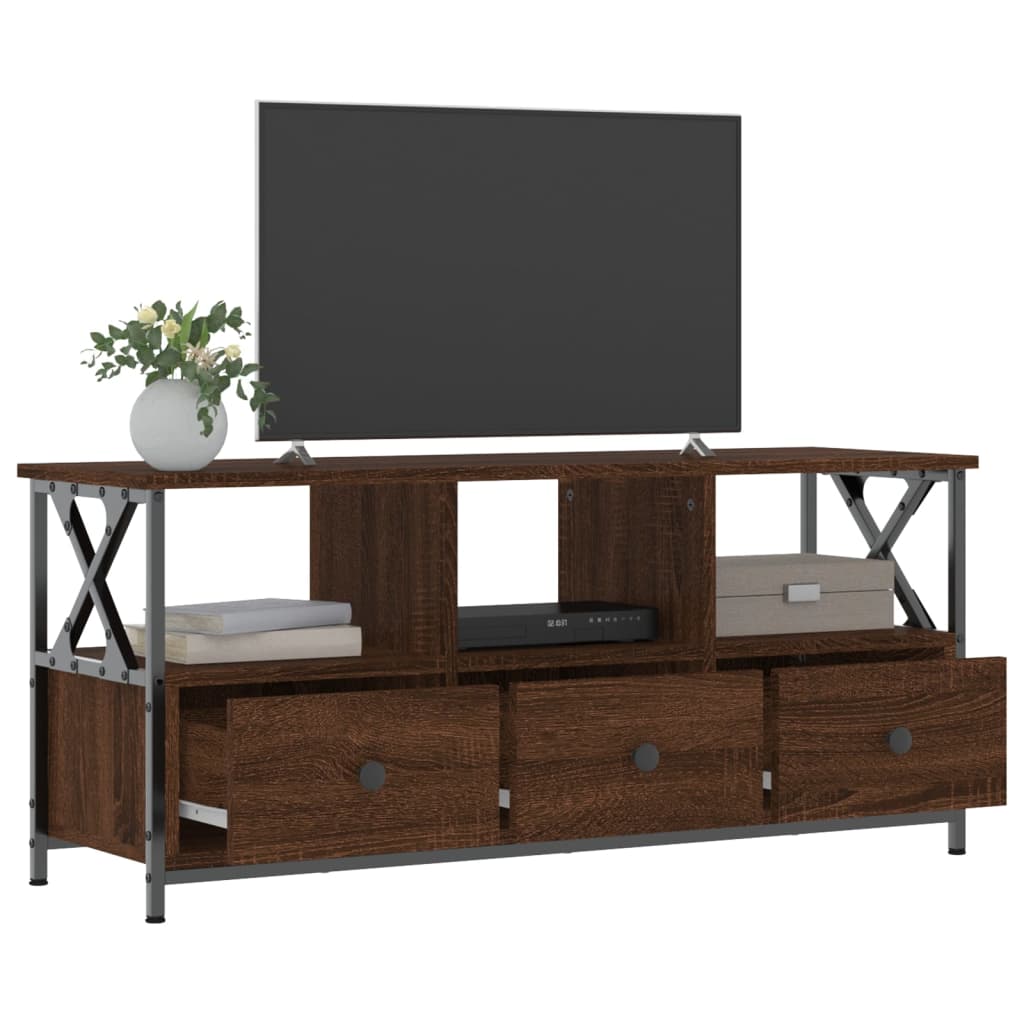 TV-skab Brun Eg Look 102x33x45cm Træ Materiale & Jern