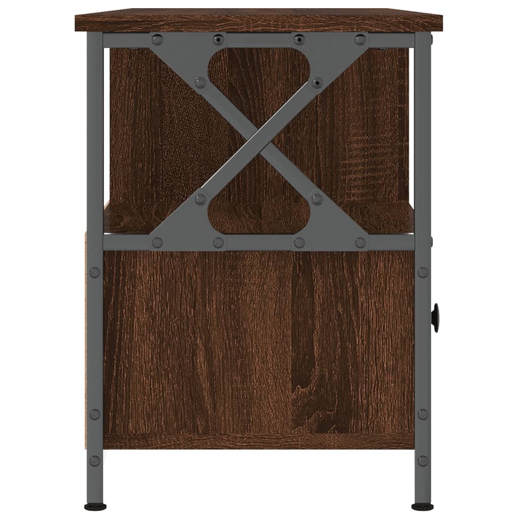 TV-skab Brun Eg Look 102x33x45cm Træ Materiale & Jern