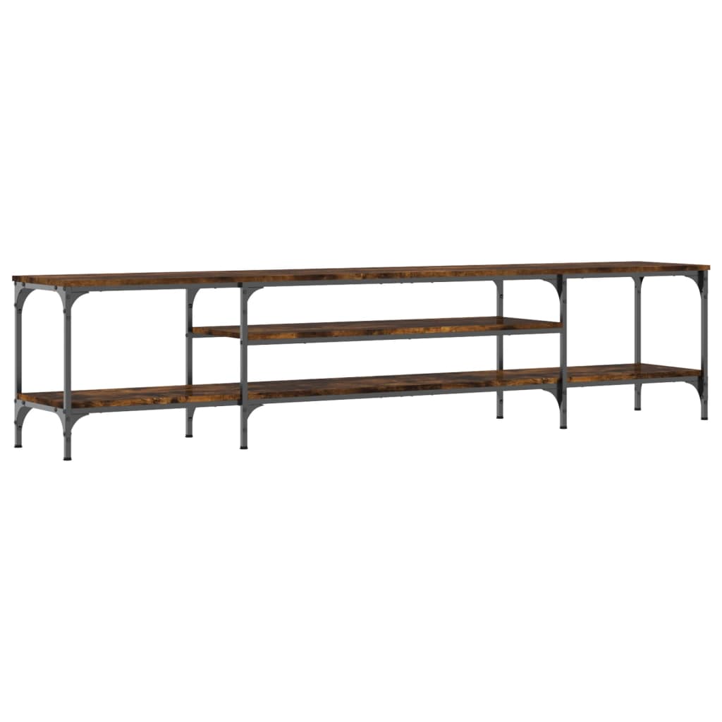 TV-skab Røget Eg 201x35x45 cm Træ Materiale & Jern