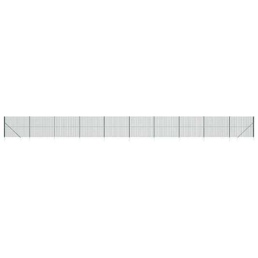 Maschendrahtzaun mit Bodenhülsen Grün 1,4x25 m