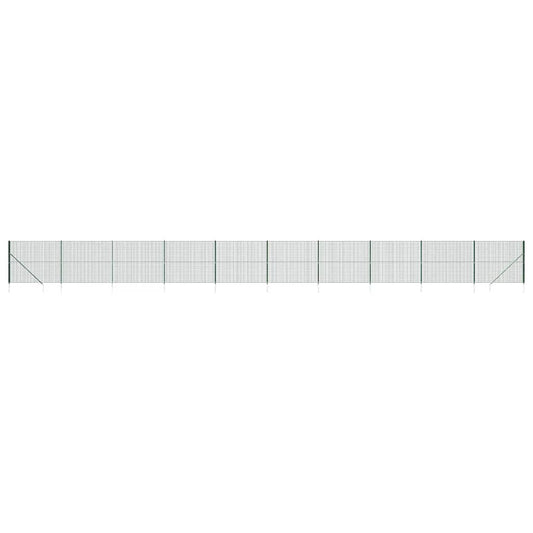 Maschendrahtzaun mit Bodenhülsen Grün 2,2x25 m